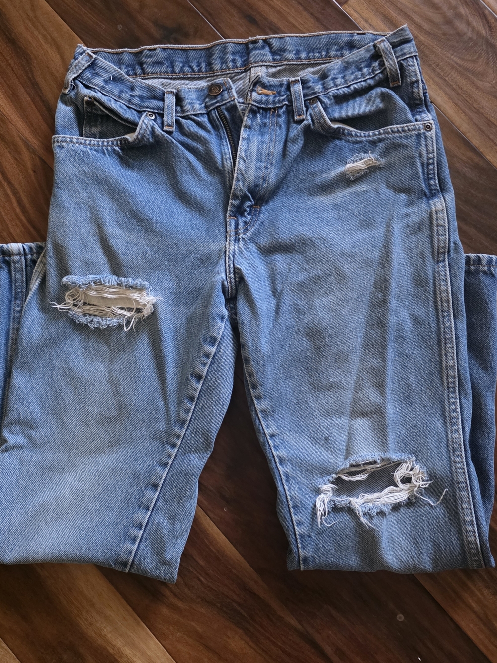 Vintage Dickies Light Blue Relaxed Fit Distressed Jeans